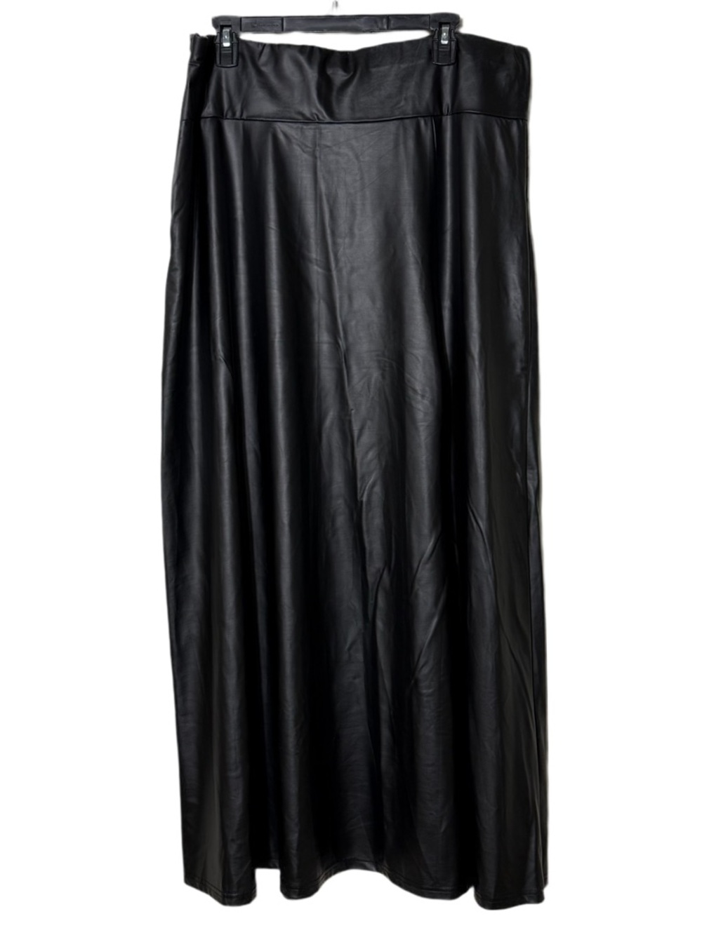 SHEIN Black Faux Leather Maxi Skirt